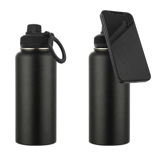 Phone Holder Bottle: 4 Mind - Blowing Features (1000ml + Magnetic Wonder) Redefining Hydration