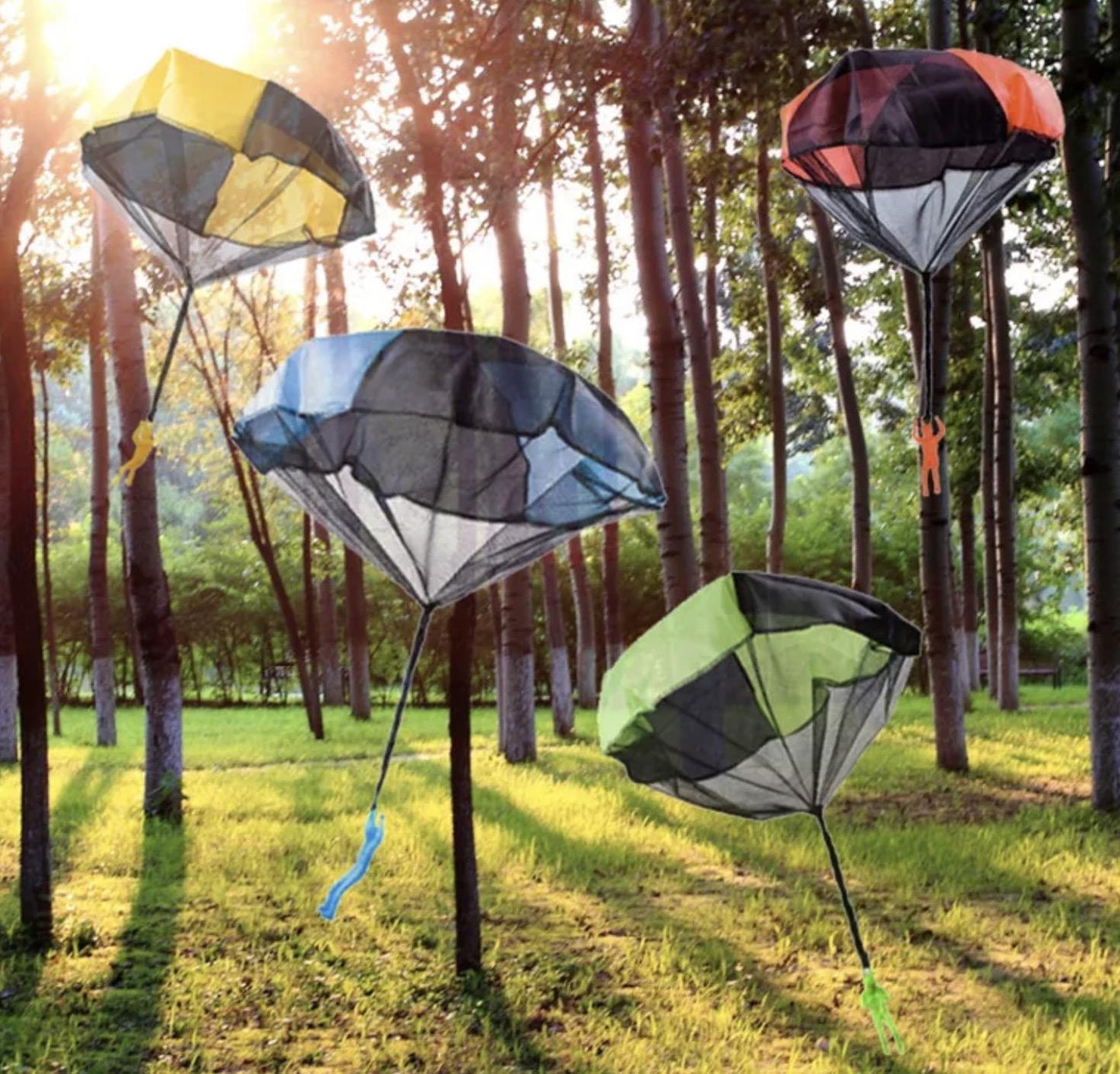 Mini Toy Parachute Hand Throwing Mini Soldier Parachute Toys For Kids Outdoor Fun Sports Children's Educational Parachute Game