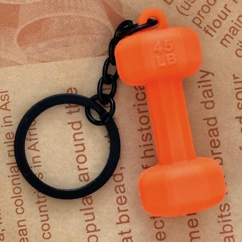 Mini Dumbbell Keychain: Badass Gym Charm – Durable Gift for Fitness Enthusiasts, Bag/Key Bling!