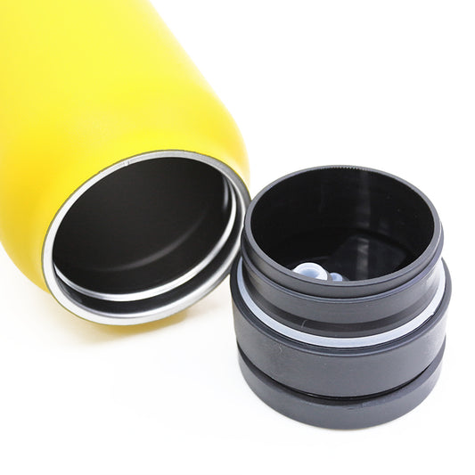 750ml Stainless Steel Water Bottle with Straw Handle Magnetic Phone Holder Sports Water Bottle BPA Free Leakproof Bottle