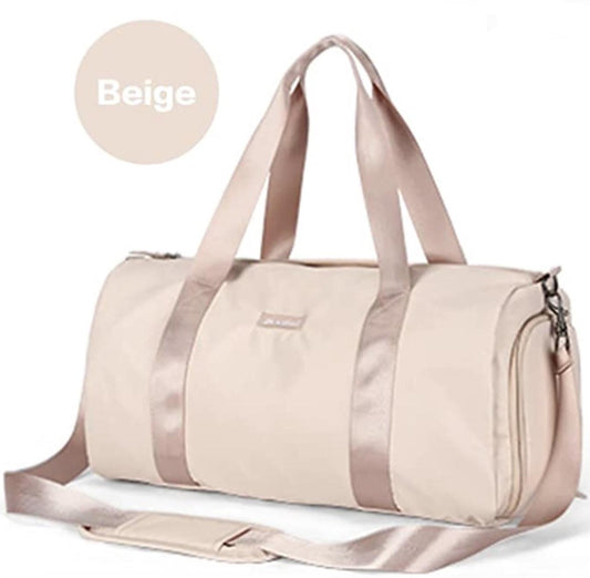 Workout Duffel Bag Chic Blush with Built in Shoe Compartment for Gym to Life
