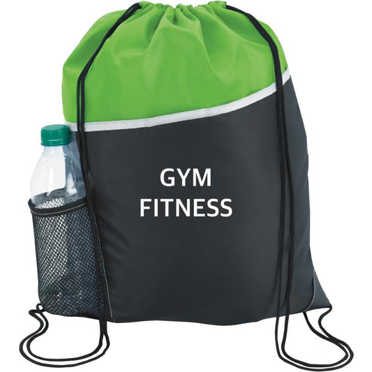 Drawstring Backpack Rapid Access Mesh Pocket for Gym & On the Go