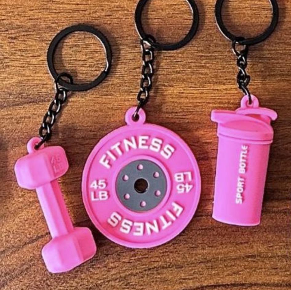 Fit Club Keychain Set: Exclusive 3 Motivational Charms – Durable Gym - Inspired Gift for Fitness Enthusiasts & Teams