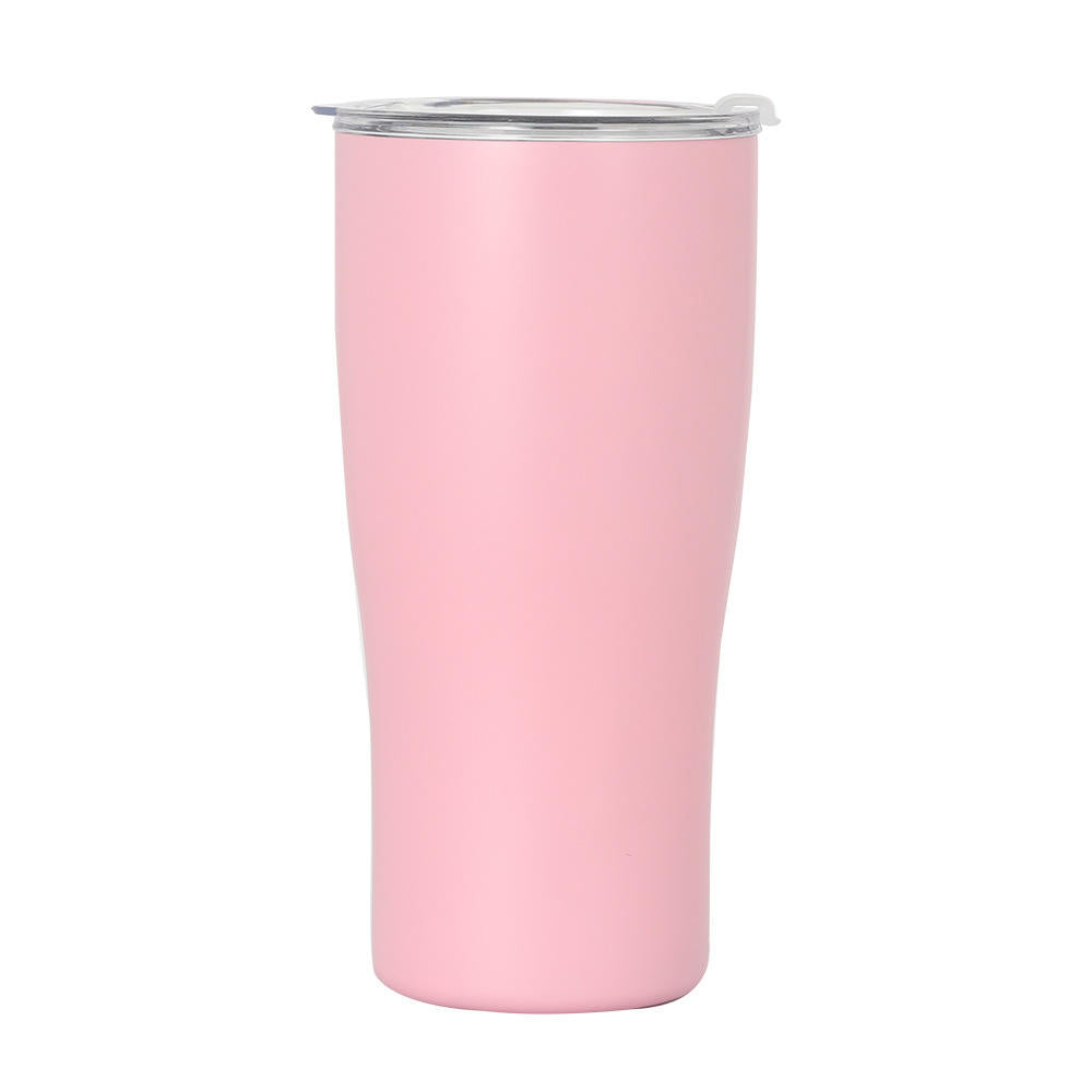 600ml Sports Water Bottle Double-layer Stainless Steel Water Bottle Wide Mouth Cover with Straw Beer Cup Customized Logo
