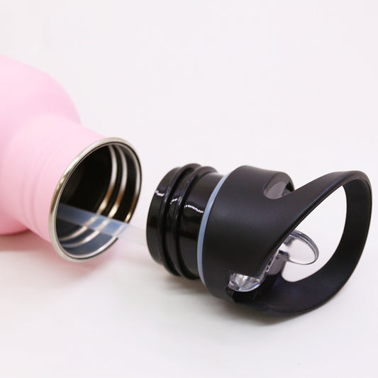 Stainless Steel Insulated Water Bottle Leak Proof Wide Mouth with Straw Lid Handle Thermal Flask for Gym Hiking Sports