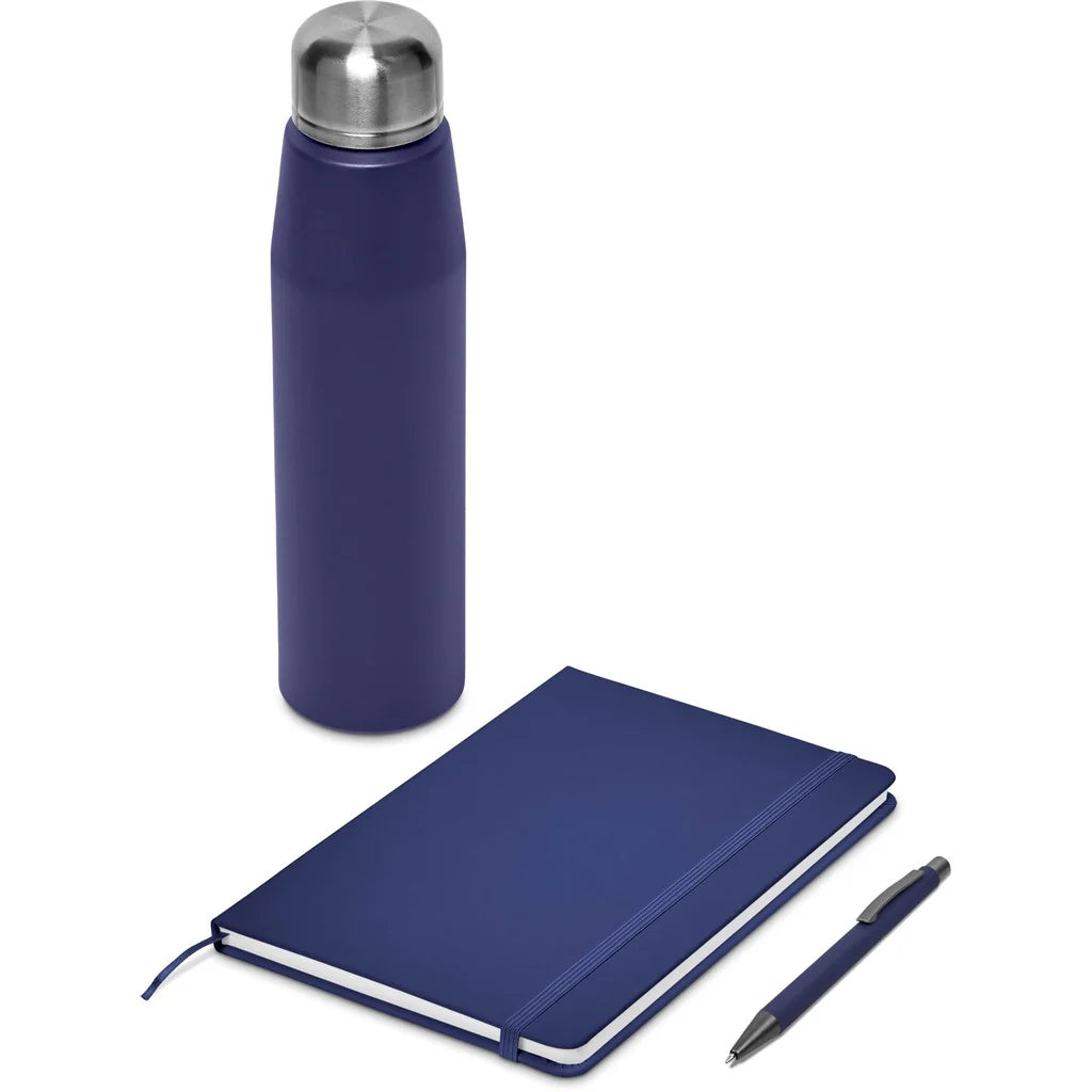 Bottle Gift Pack Aluminium Water Bottle A5 Notebook & Metal Ballpen in Gift Box Staff Corporate Bottle Gift Set