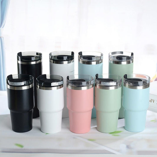 Insulated Water Bottle with Straw Stainless Steel Metal Vacuum Water Flask Large Thermos Water bottle for Travel Camping Gym