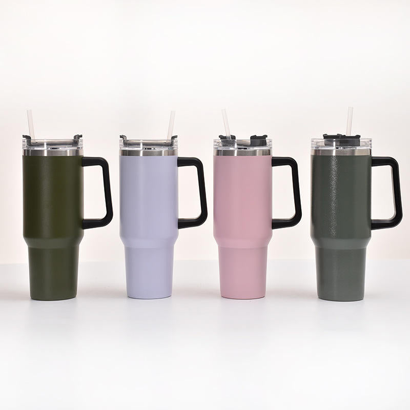 Insulated Stainless Steel Water Bottle with Straw for Sports and Travel BPA-Free Sports Water Bottle Suitable for Car