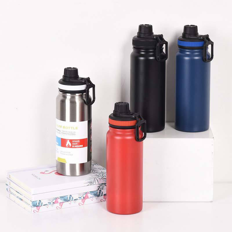 Sport Insulated Stainless Steel Bottle with Straw Hydration for Athletes Fitness Enthusiasts Keeps Drinks Cold