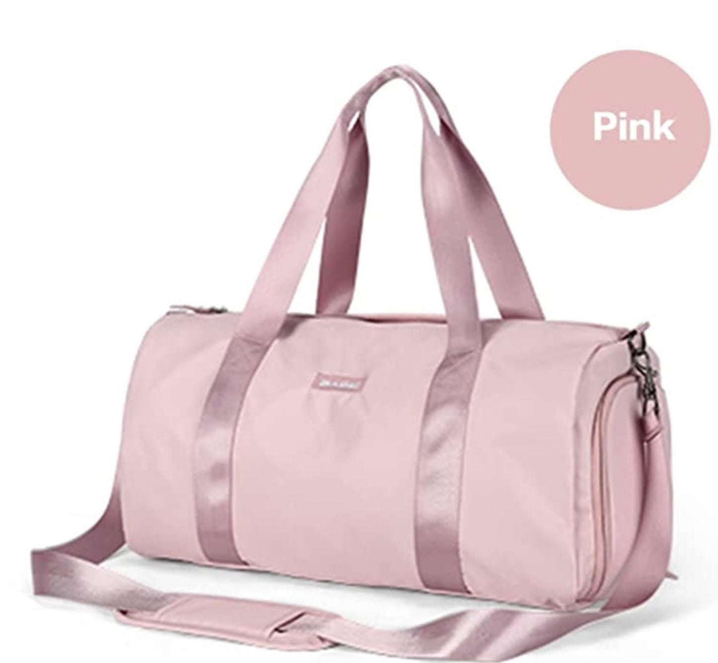 Workout Duffel Bag Chic Blush with Built in Shoe Compartment for Gym to Life