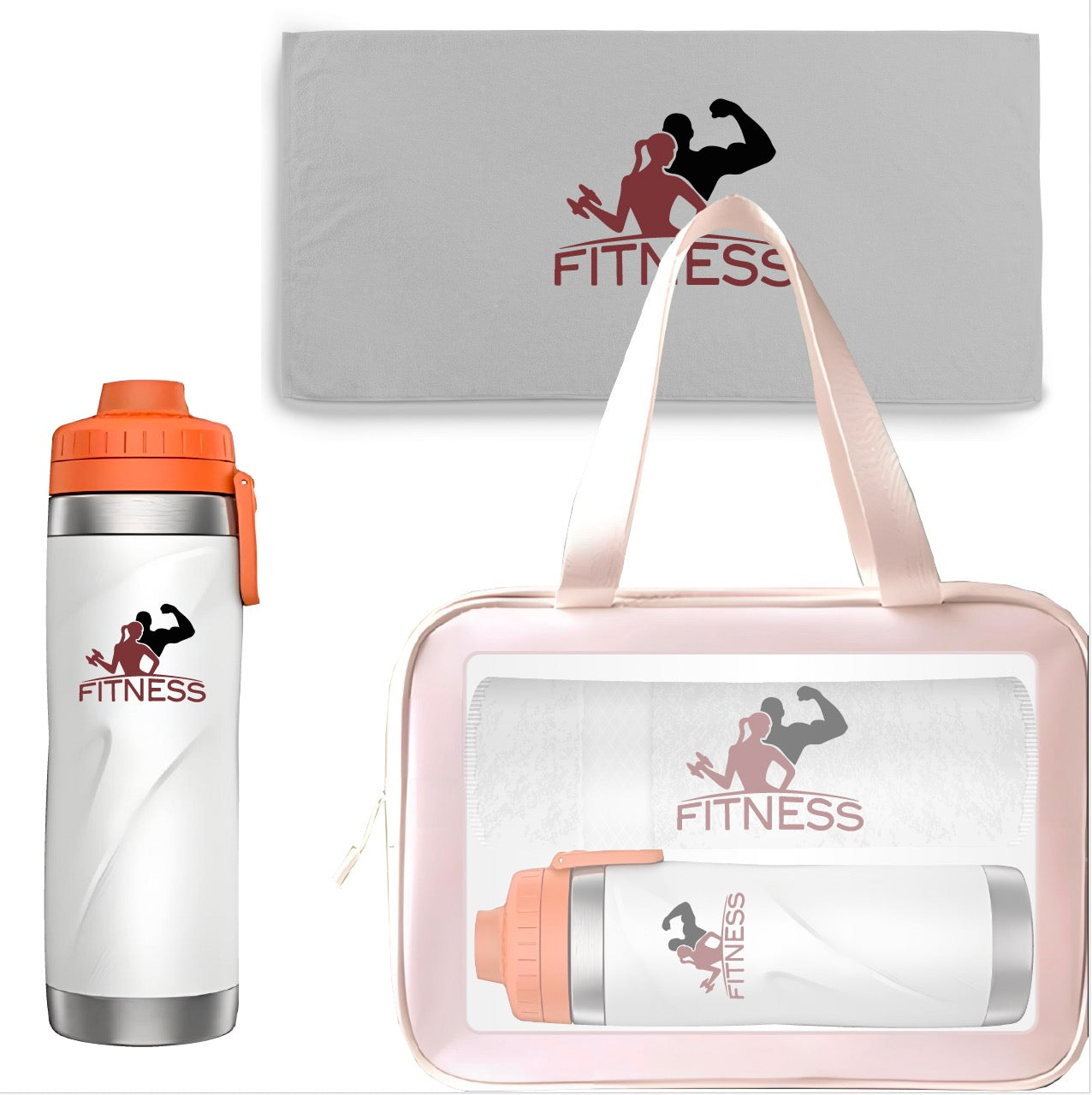Gatorade Metal Bottle Set with Insulated Stainless Steel Water Bottle Towel and Bag OEM Bottle Gift Pack