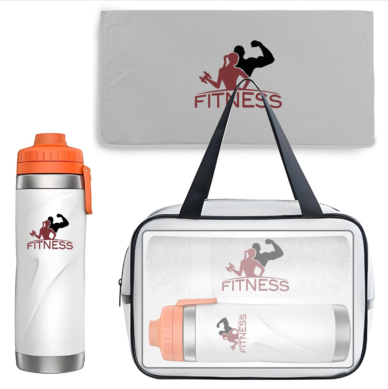 Gatorade Metal Bottle Set with Insulated Stainless Steel Water Bottle Towel and Bag OEM Bottle Gift Pack