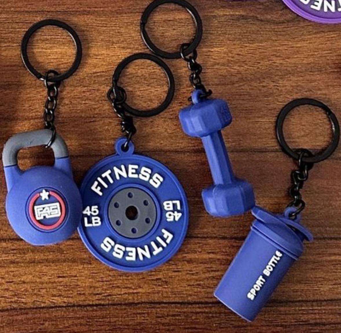 Fit Club Keychain Set: Exclusive 3 Motivational Charms – Durable Gym - Inspired Gift for Fitness Enthusiasts & Teams