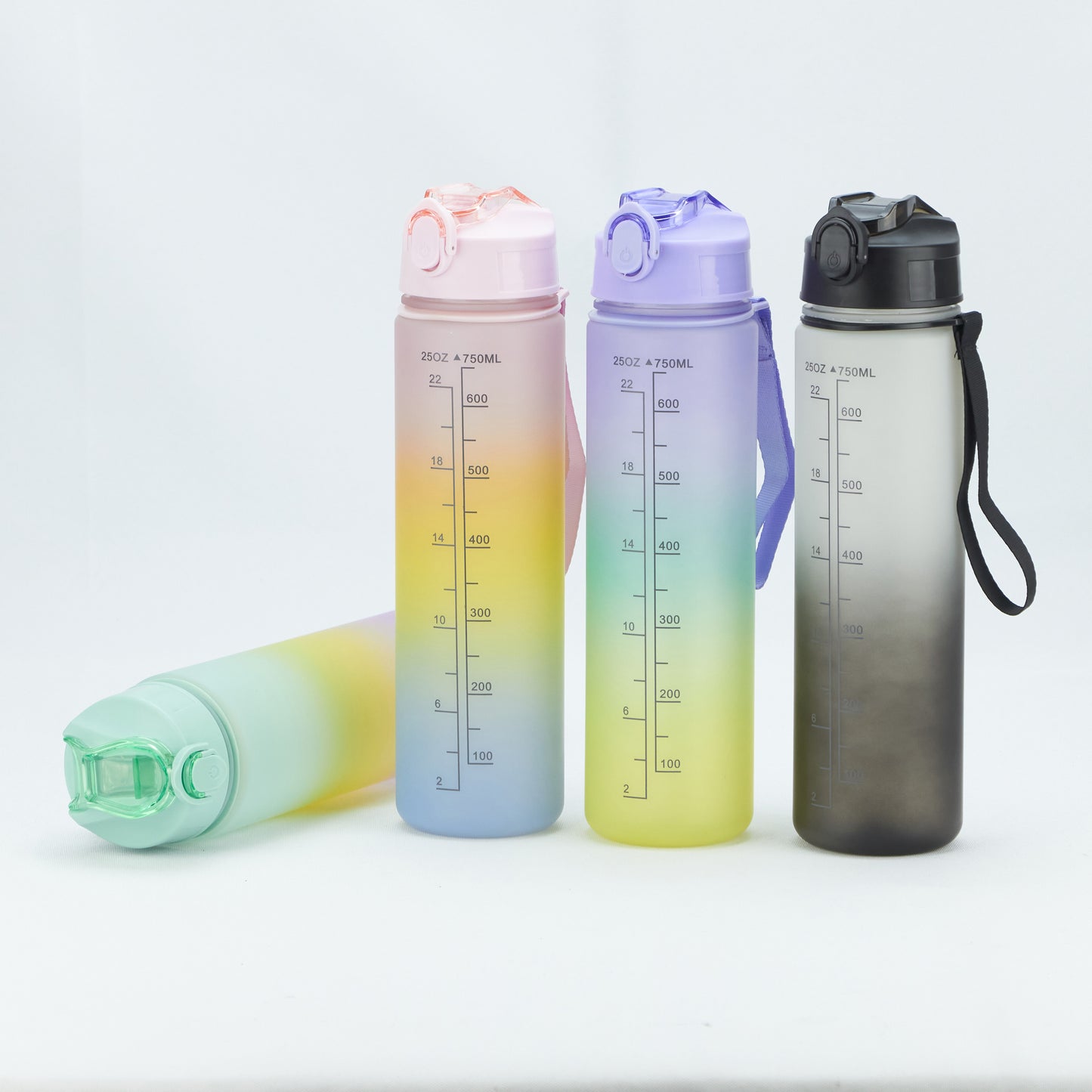 700ml Plastic Bottle with Screw Lip Sports Water Bottle Reusable Water Bottles Leakproof Colorful Spray Painting Bottle