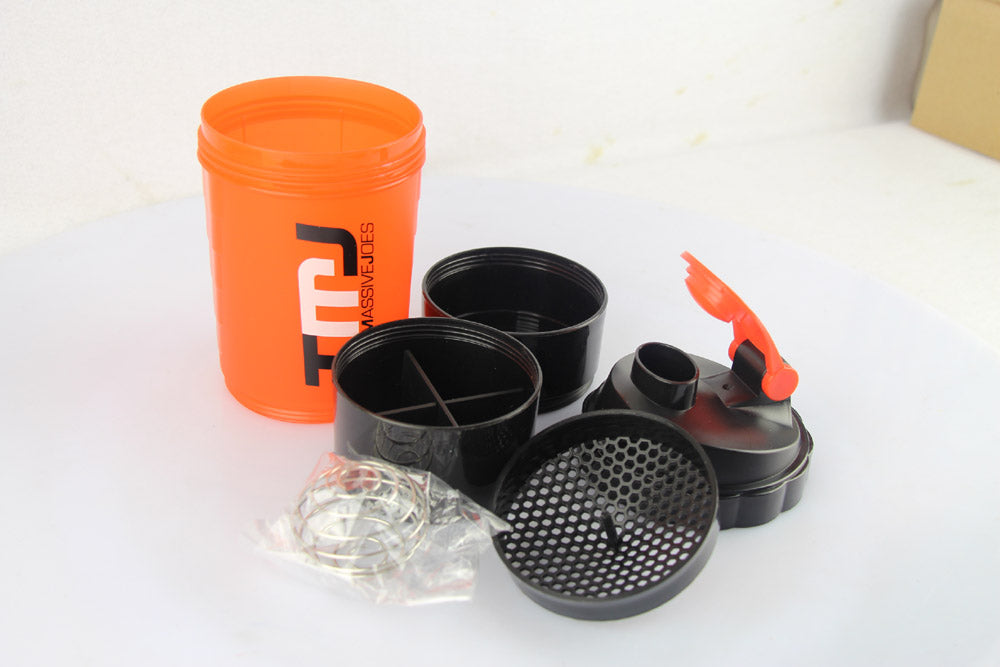 3 Layer in 1 Storage Plastic Shaker Bottle for GYM Sports Plastic Shaker with Pill Box Shaker Bottles for Protein Mixes