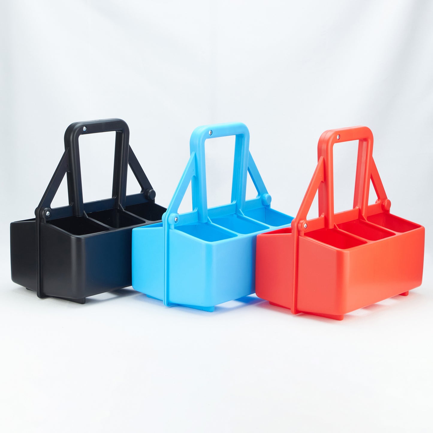 Plastic Carrier 6 Pack Carrier Bottle Holder with Handle Reusable Beverage Coffee Bottle Carrier