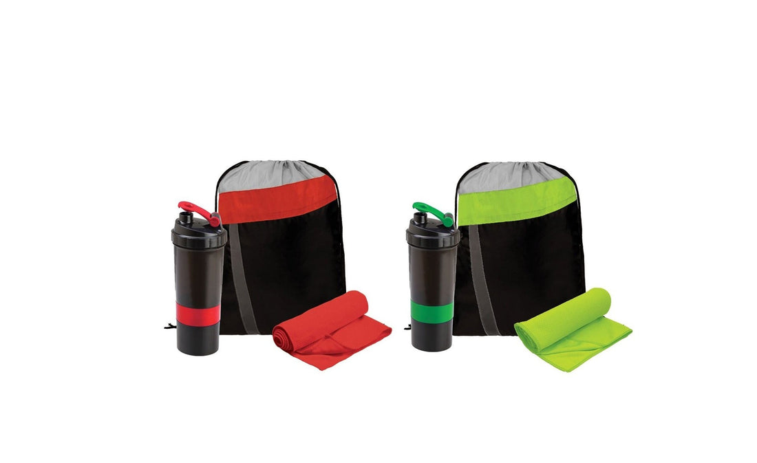 Workout Gift Set: Unleash Fitness Joy with Custom Bottles, Towels & Drawstring Bags!