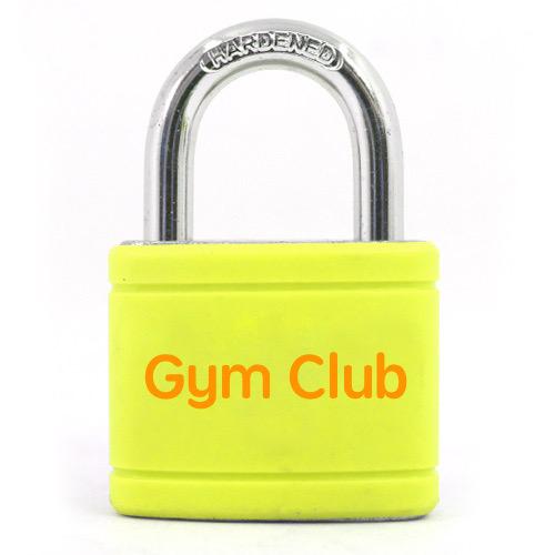 Key Lock: 3 - Key Neon Green Gym Club Padlock – Unbreakable Hardened Shackle for Gym Locker Security