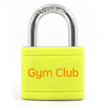 Key Lock: 3 - Key Neon Green Gym Club Padlock – Unbreakable Hardened Shackle for Gym Locker Security