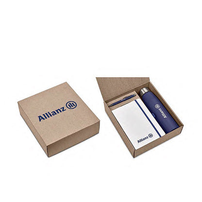 Aluminium Bottle Insulated Water Bottle A5 Notebook & Metal Ballpen in Gift Box Bottle Gift Set for Staff Corporate