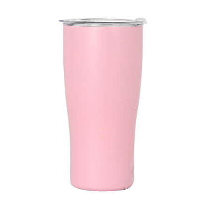 600ml Sports Water Bottle Double-layer Stainless Steel Water Bottle Wide Mouth Cover with Straw Beer Cup Customized Logo