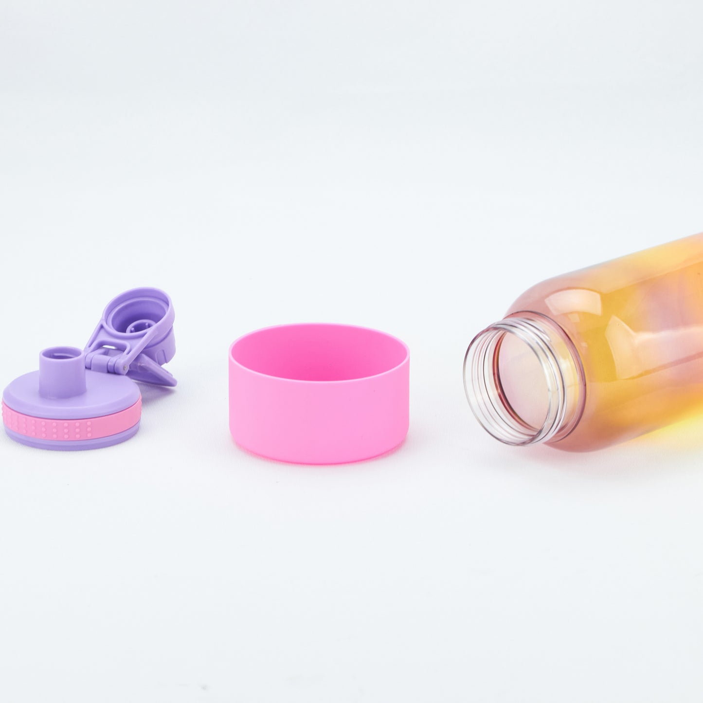 1000ml Plastic Bottle with Screw Lip Colorful Spray Painting Bottle with Rubber Bottom Insulated Water Jug BPA-Free Bottle