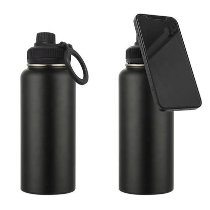 1000ml Stainless Steel Gym & Sports Bottle for Men and Women Compatible Water Bottle with Magnetic Phone Holder