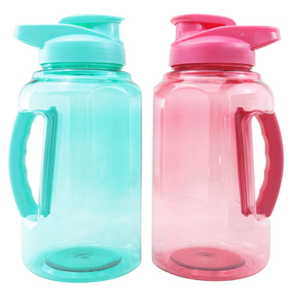 2.2L Large Capacity Water Bottle Custom Logo Gym Plastic Water Jug with Spray painting BPA-Free Sports Water Bottle