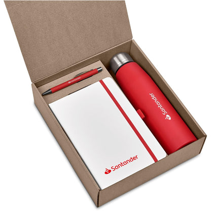 Aluminium Bottle Insulated Water Bottle A5 Notebook & Metal Ballpen in Gift Box Bottle Gift Set for Staff Corporate