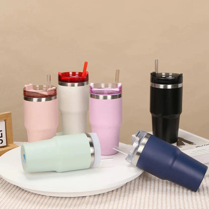 Insulated Water Bottle with Straw Stainless Steel Metal Vacuum Water Flask Large Thermos Water bottle for Travel Camping Gym