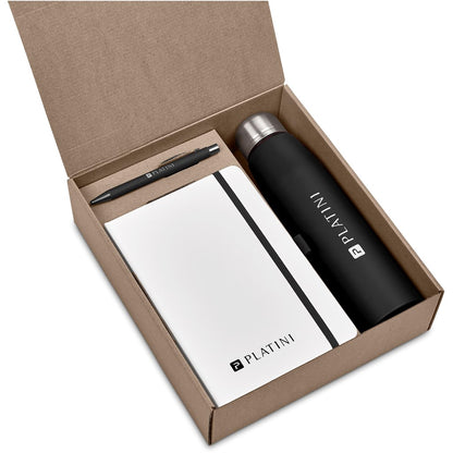Aluminium Bottle Insulated Water Bottle A5 Notebook & Metal Ballpen in Gift Box Bottle Gift Set for Staff Corporate
