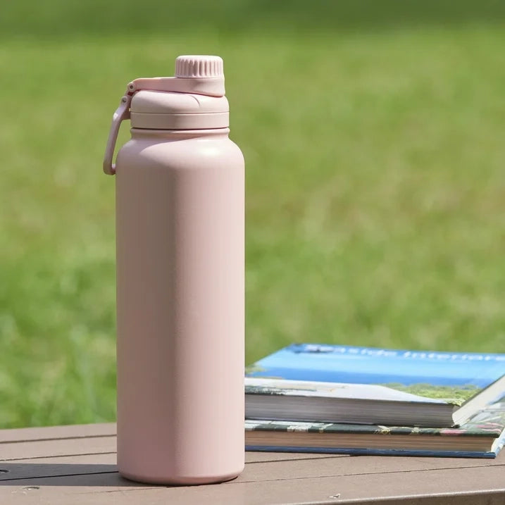 1000ml Big Capacity Leakproof Twist on Lid Slim Design for Travel and Gym Insulated Stainless Steel Water Bottle BPA-Free