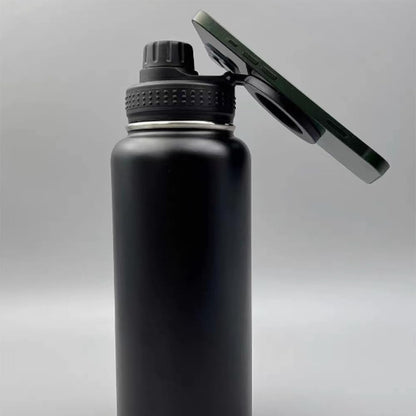 1000ml Stainless Steel Gym & Sports Bottle for Men and Women Compatible Water Bottle with Magnetic Phone Holder