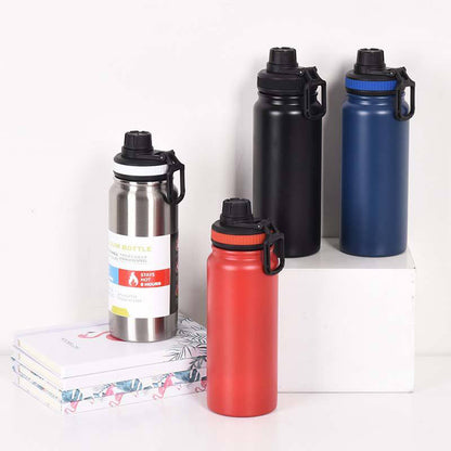 Sport Insulated Stainless Steel Bottle with Straw Hydration for Athletes Fitness Enthusiasts Keeps Drinks Cold