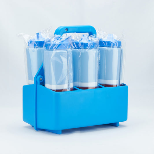 Plastic Carrier 6 Pack Carrier Bottle Holder with Handle Reusable Beverage Coffee Bottle Carrier