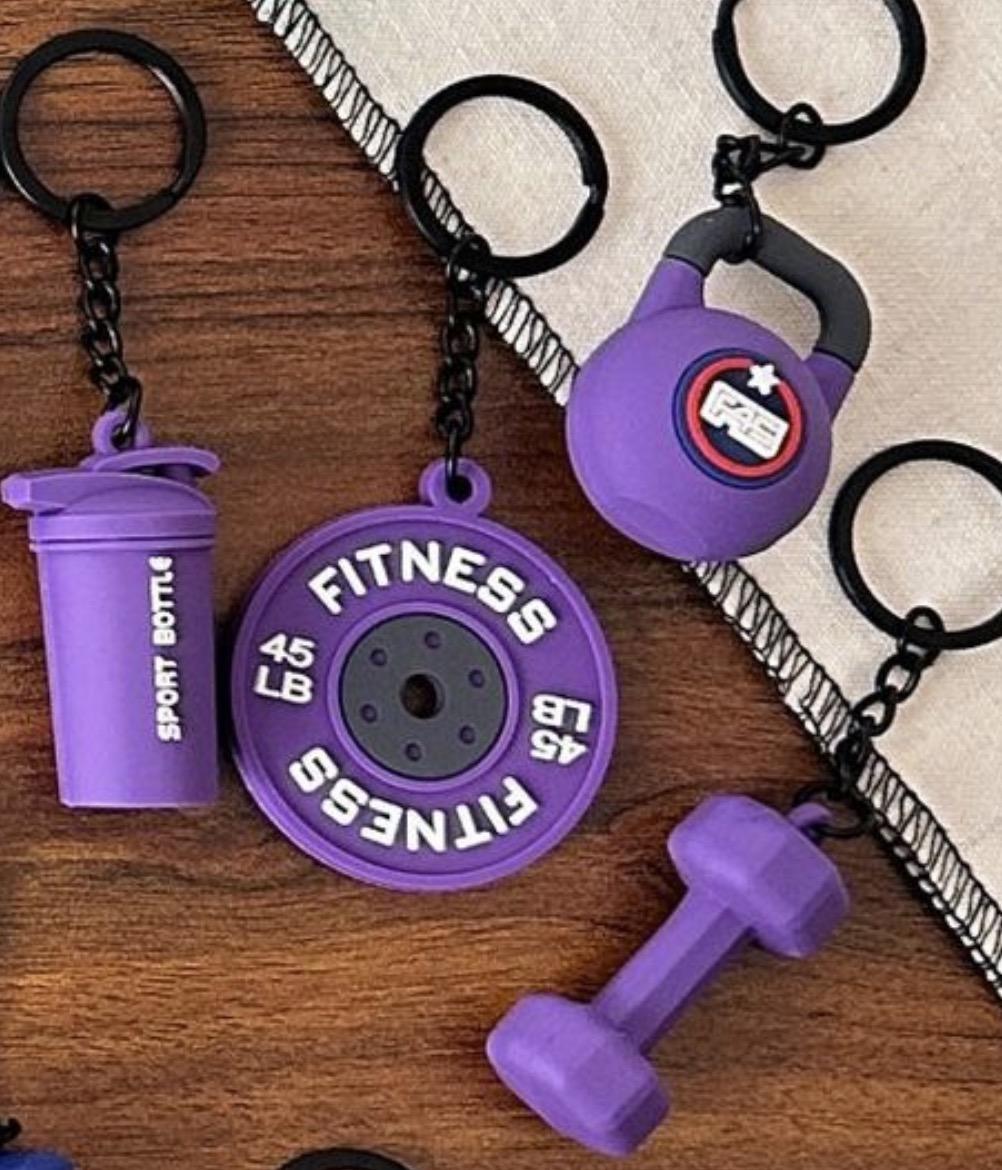 Fit Club Keychain Set: Exclusive 3 Motivational Charms – Durable Gym - Inspired Gift for Fitness Enthusiasts & Teams