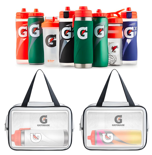 Gatorade Metal Bottle Set with Insulated Stainless Steel Water Bottle Towel and Bag OEM Bottle Gift Pack