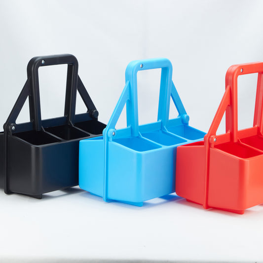 Plastic Carrier 6 Pack Carrier Bottle Holder with Handle Reusable Beverage Coffee Bottle Carrier